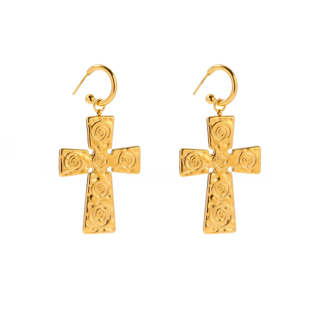 Phoenix Cross Earrings