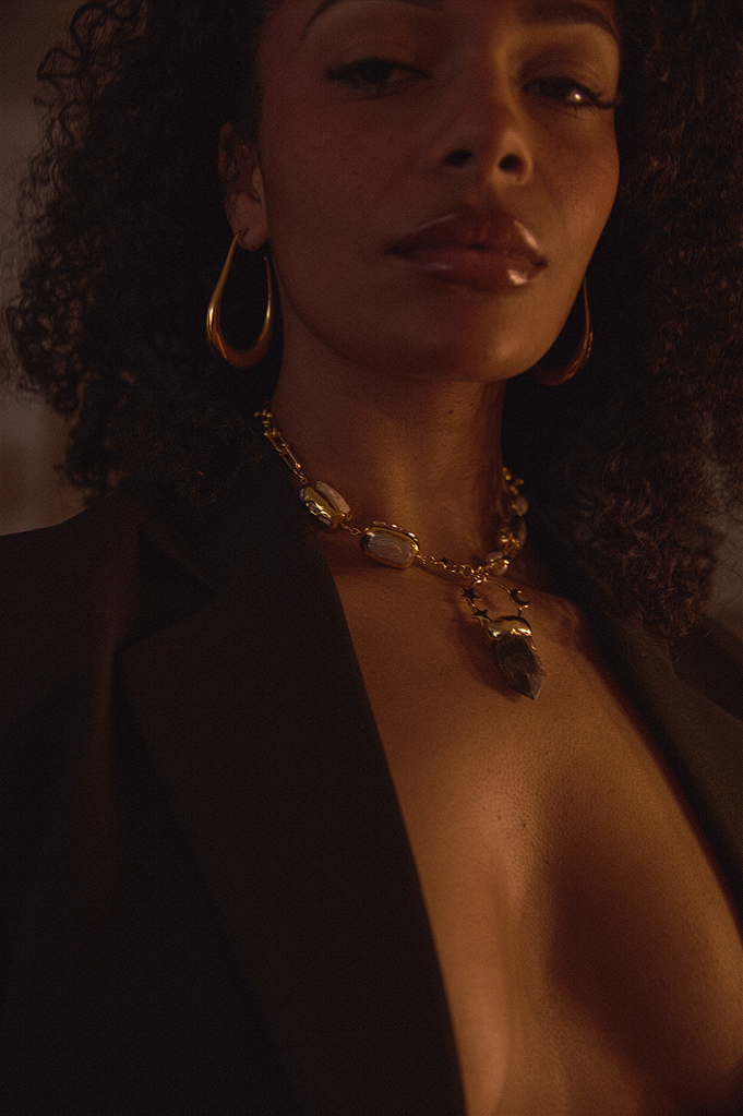 Abstract Earrings Gold