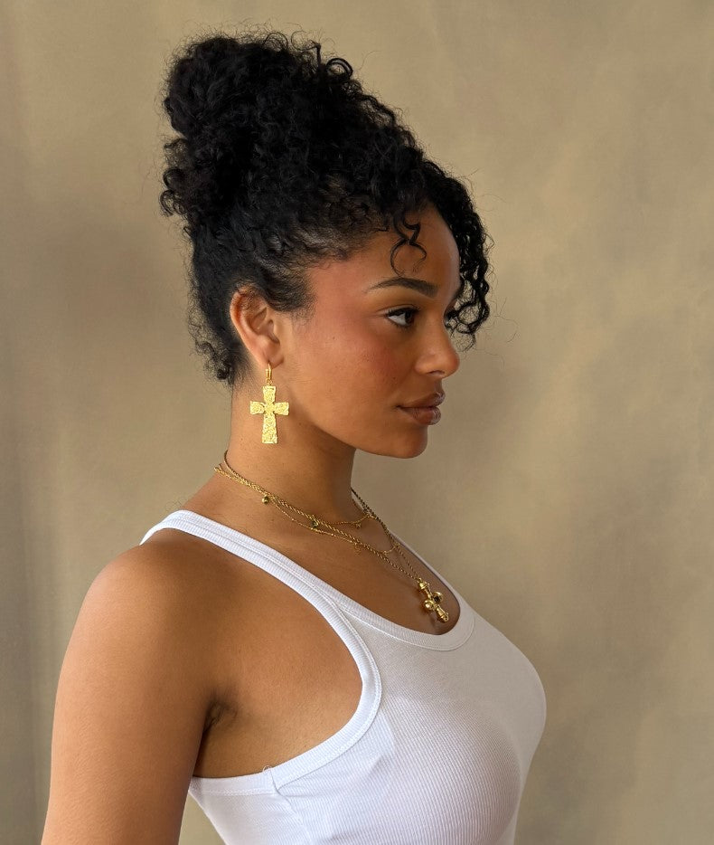 Phoenix Cross Earrings