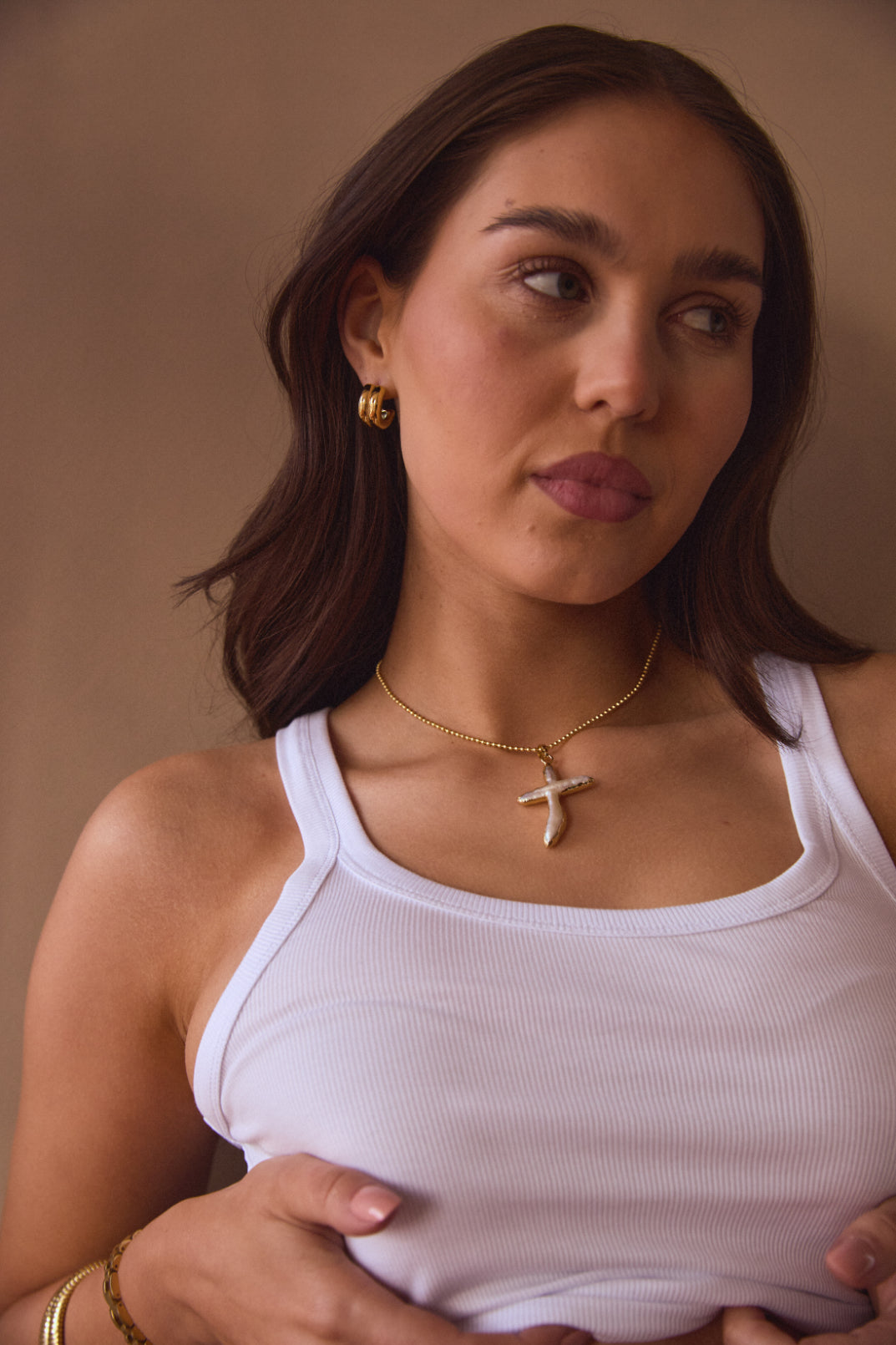 Pearl Cross Necklace