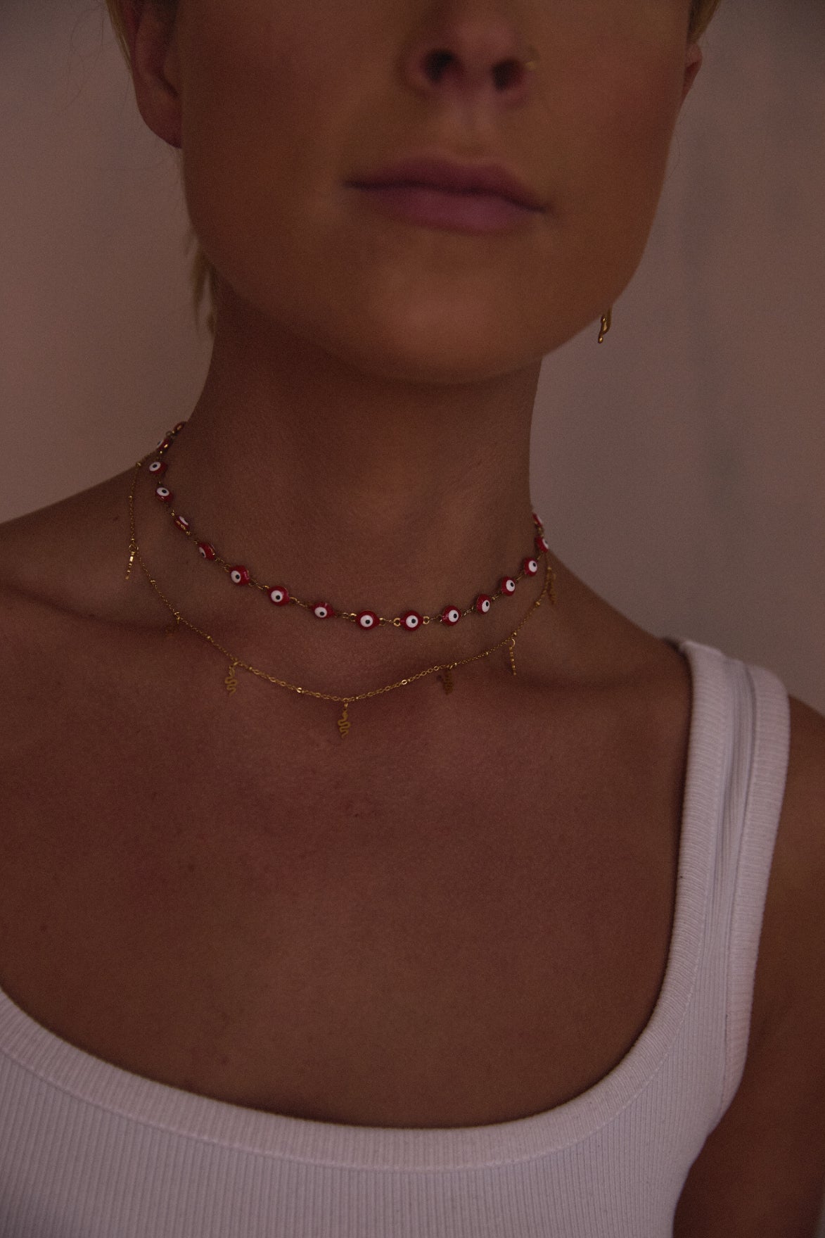 Red Eye Choker Necklace