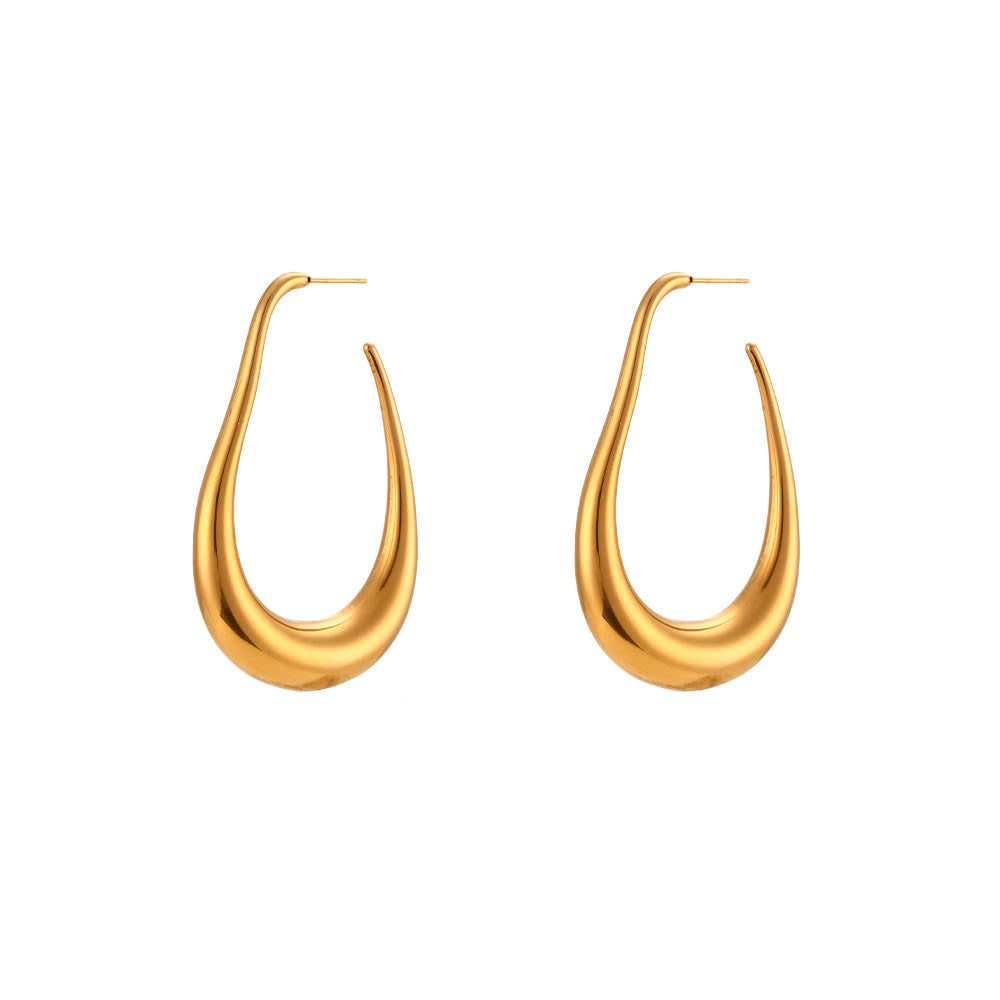 Abstract Earrings Gold